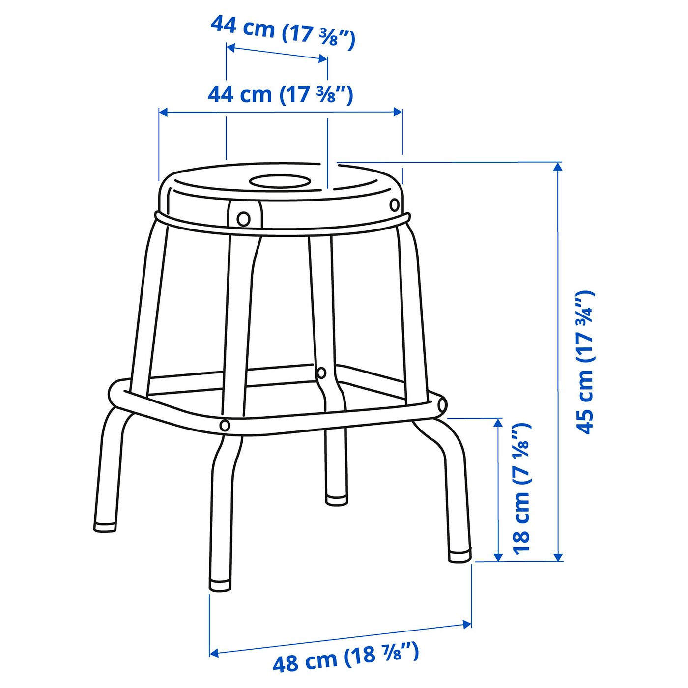 RÅSKOG stool black - IKEA