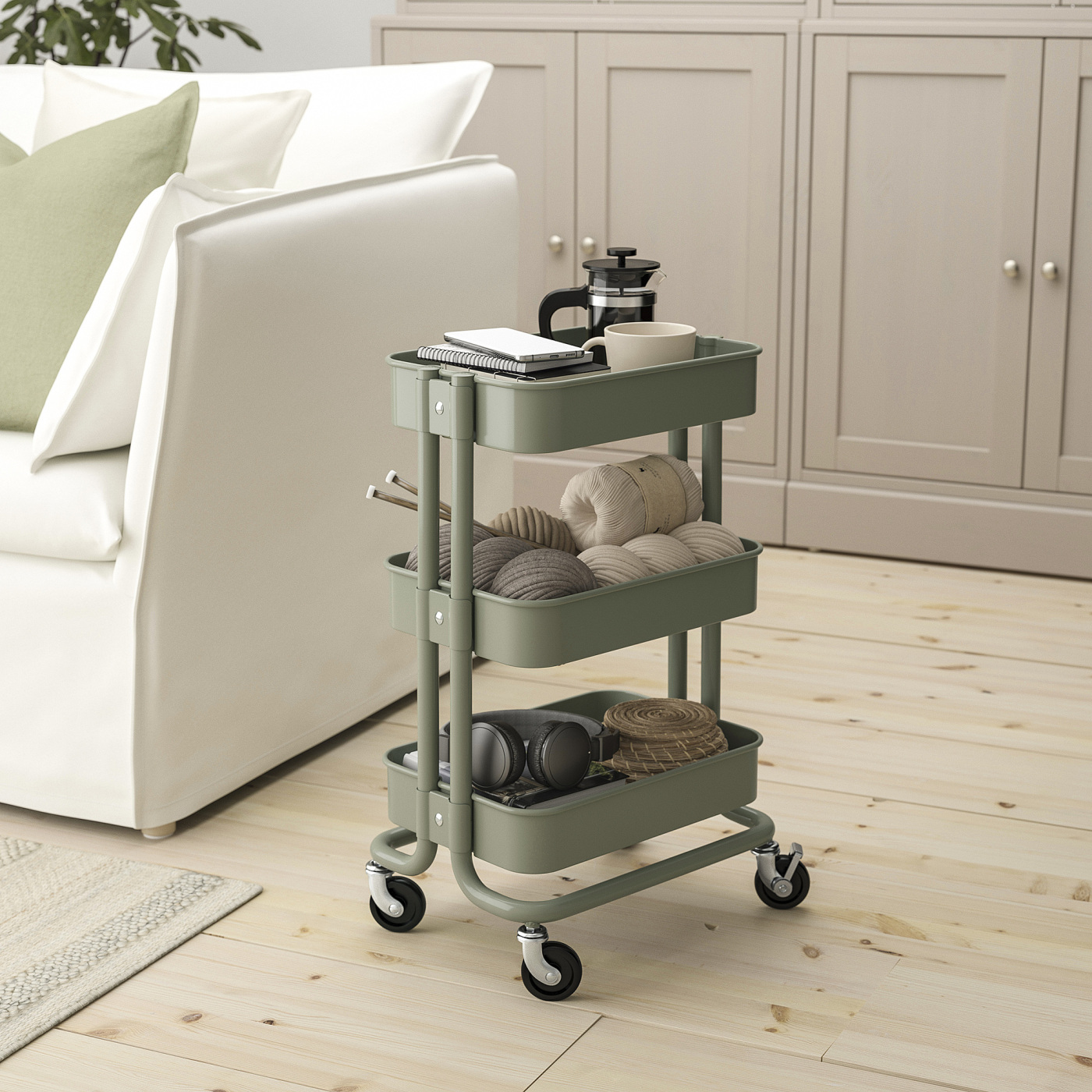 RÅSKOG trolley grey-green - IKEA
