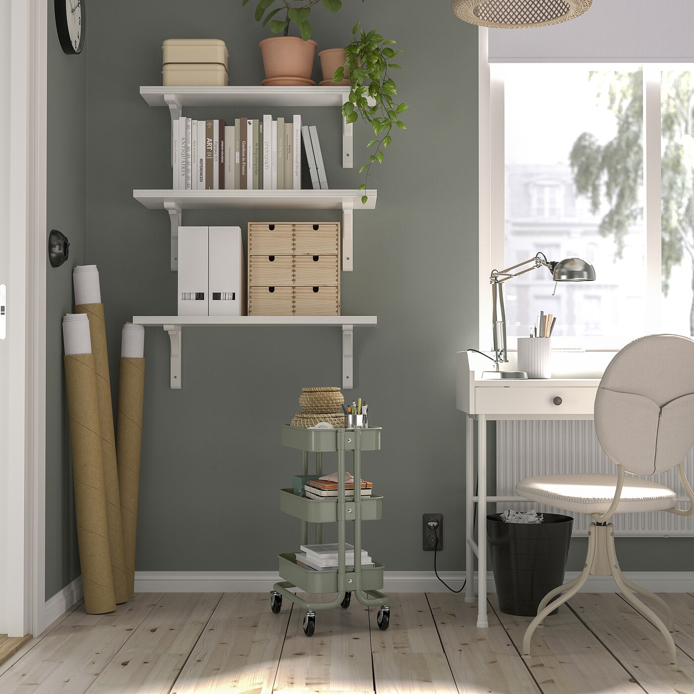 RÅSKOG high quality Utility cart, gray-green