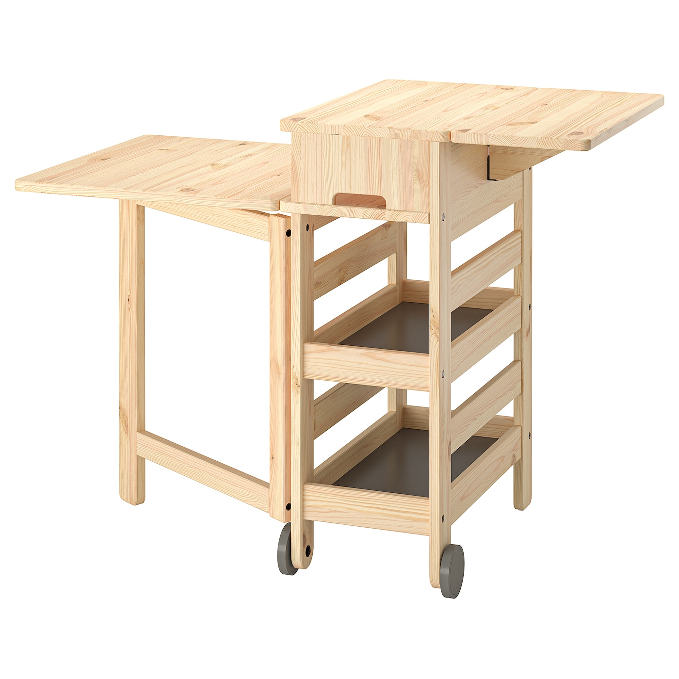 IKEA レーサロー RESARÖ mobile drop-leaf table w storage pine - IKEA