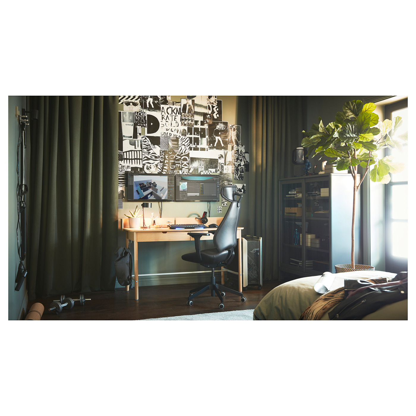 RIDSPÖ desk oak - IKEA