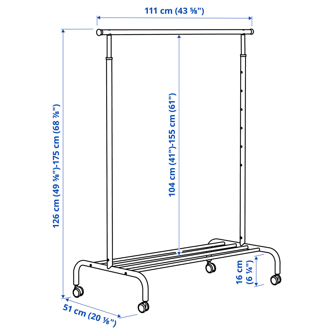 RIGGA clothes rack white - IKEA