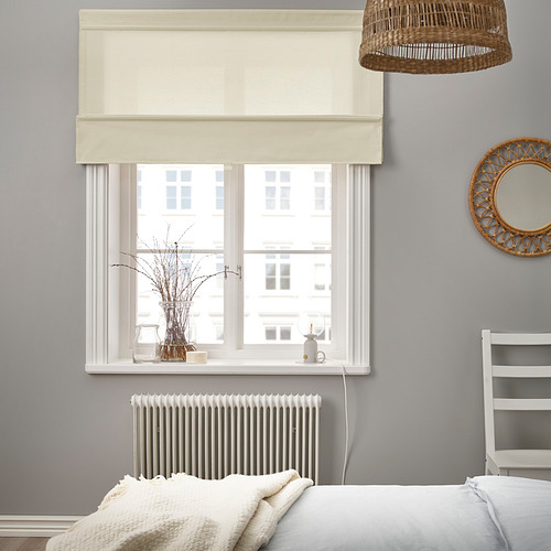 DYTÅG curtains, 1 pair dark beige/with heading tape - IKEA