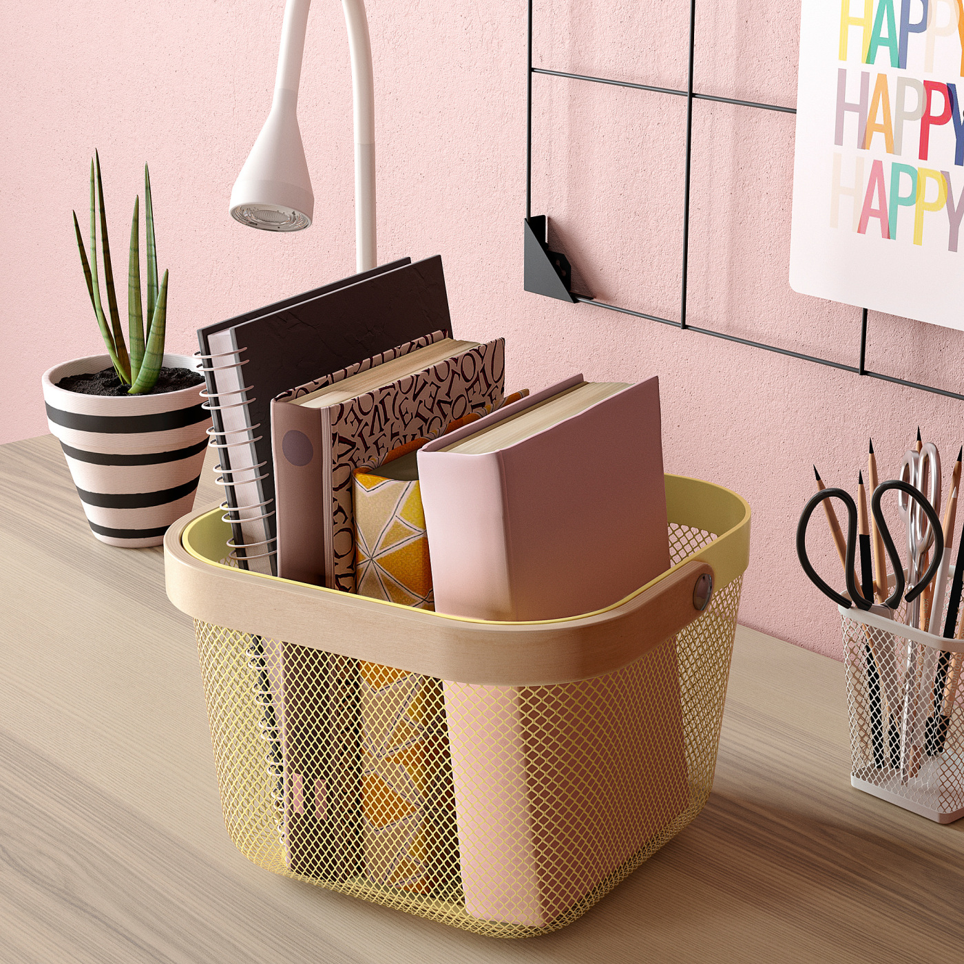 RISATORP basket light yellow - IKEA
