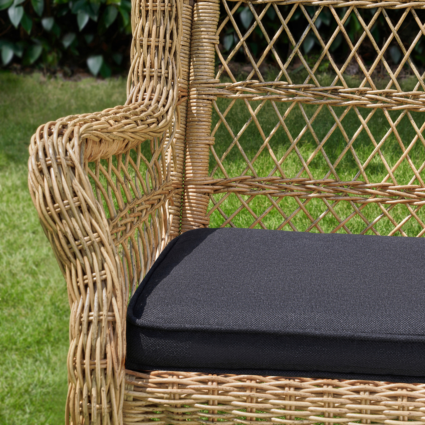 Seagrass Dining Wingback Rattan Dining Side Chair RISHOLMEN Wing