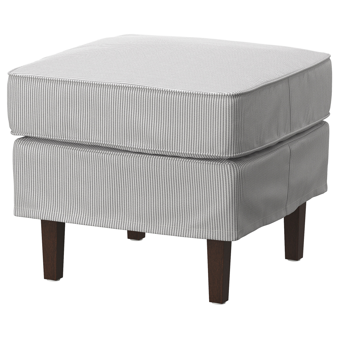 ROCKSJÖN armchair with footstool Klovsta grey/white - IKEA