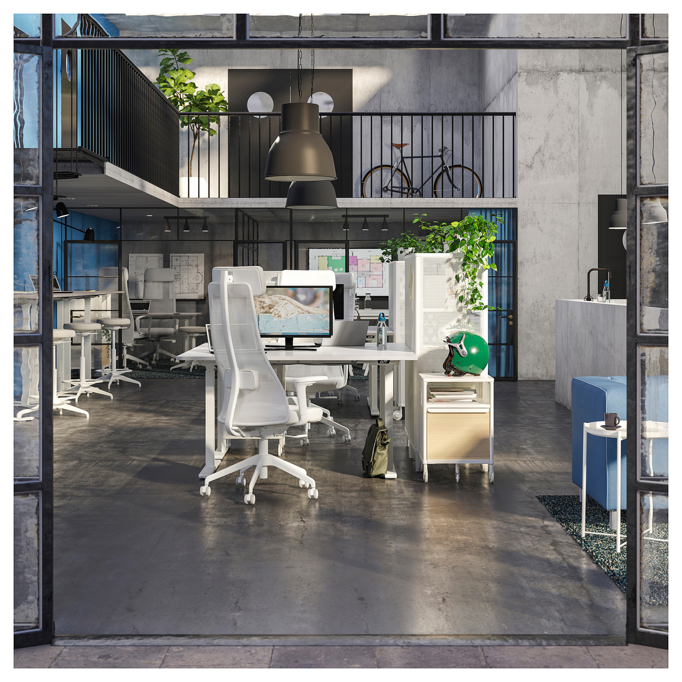RODULF desk sit/stand electric/white - IKEA