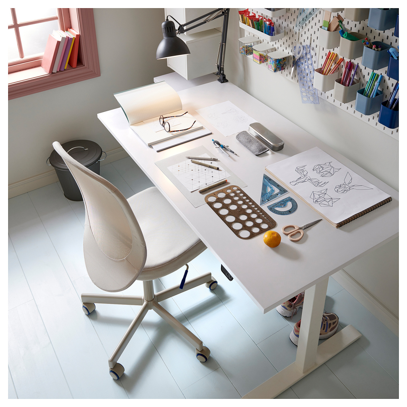 RODULF desk sit/stand electric/white - IKEA