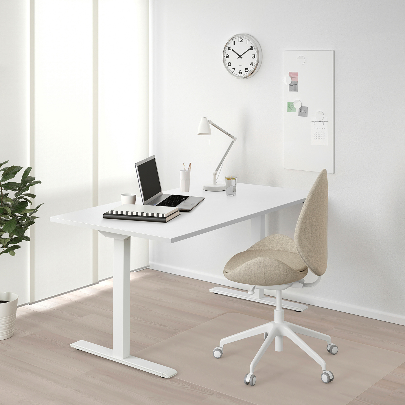 RODULF desk sit/stand electric/white - IKEA