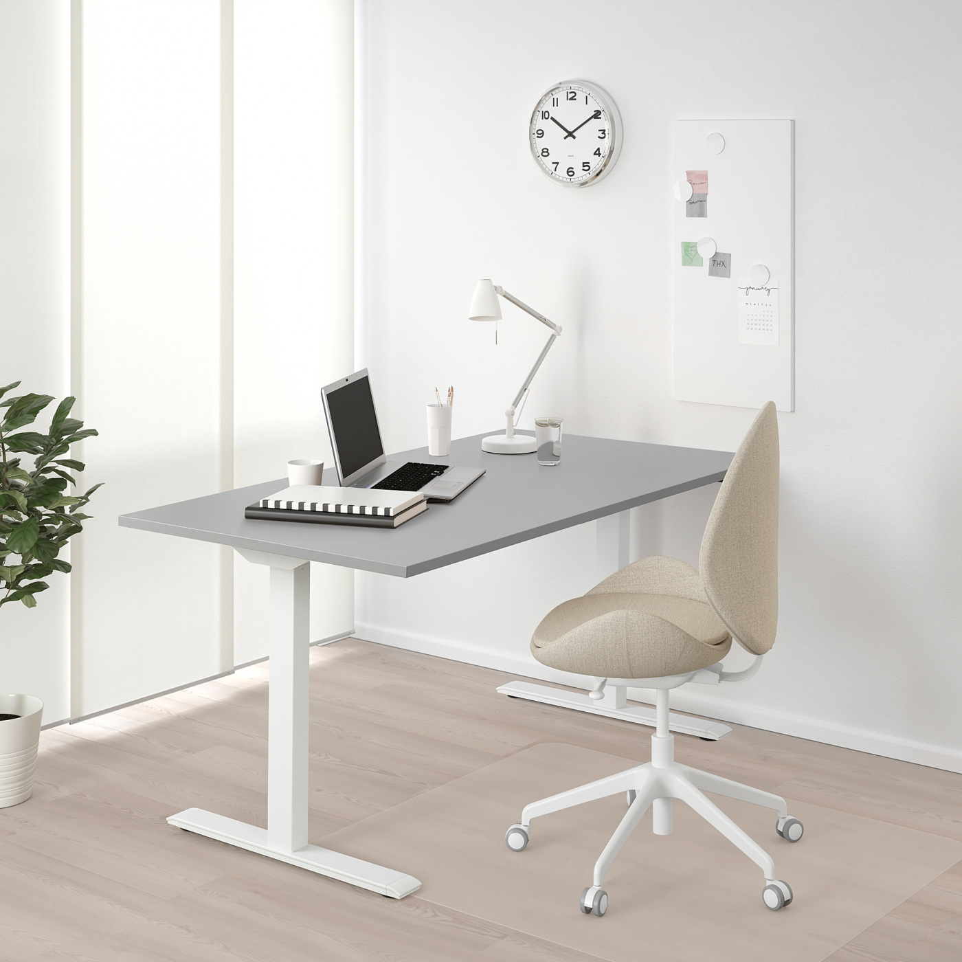 RODULF desk sit/stand grey/white - IKEA