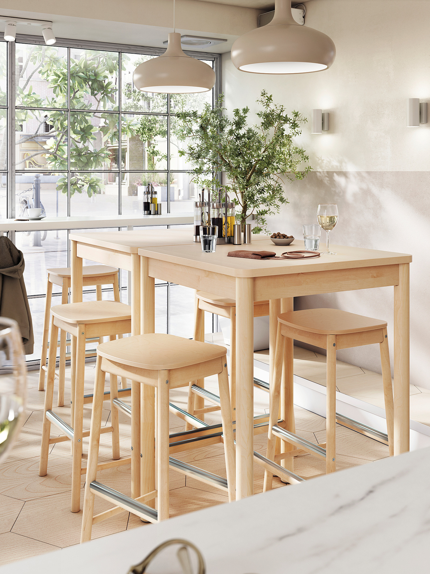 RÖNNINGE bar stool birch - IKEA