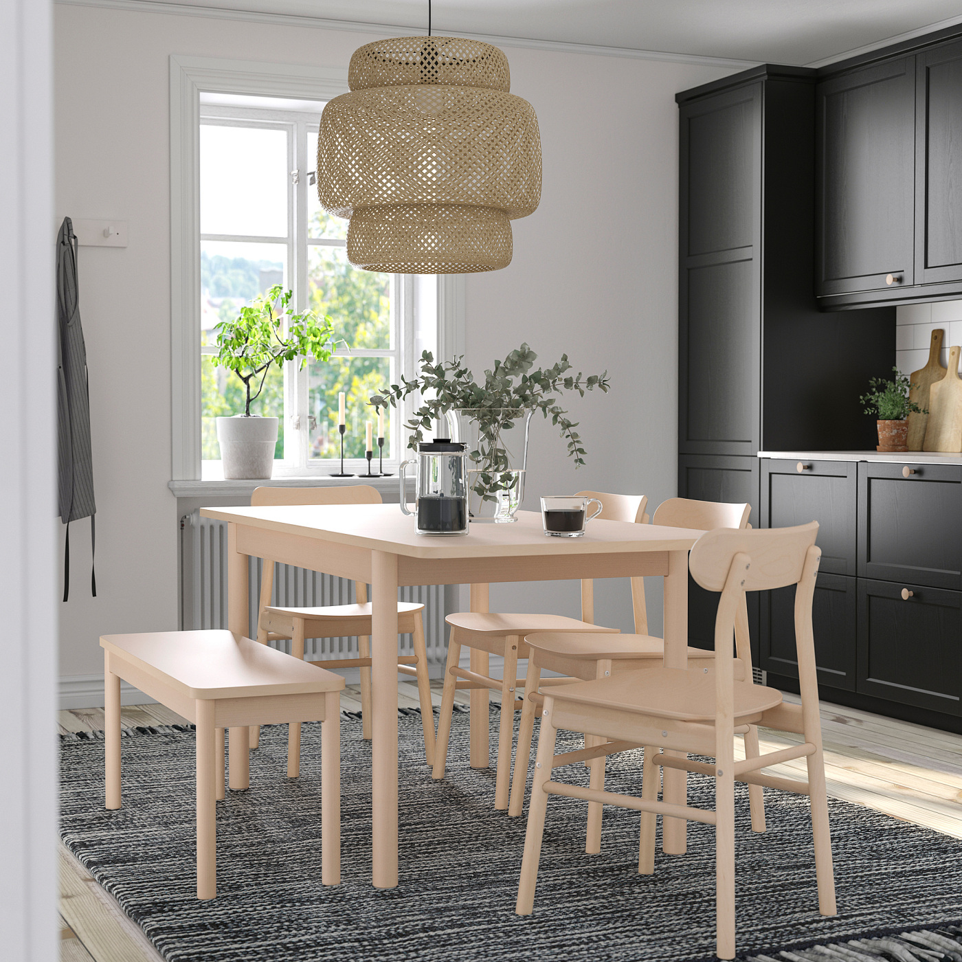 RÖNNINGE bench birch - IKEA