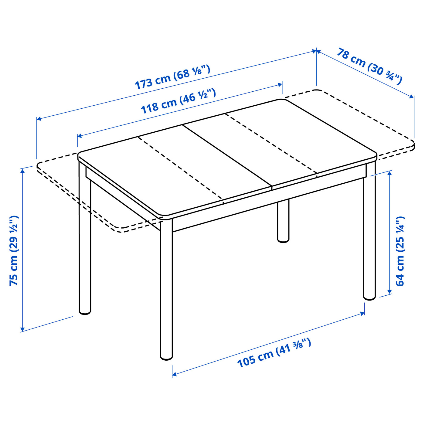 RÖNNINGE extendable table birch - IKEA