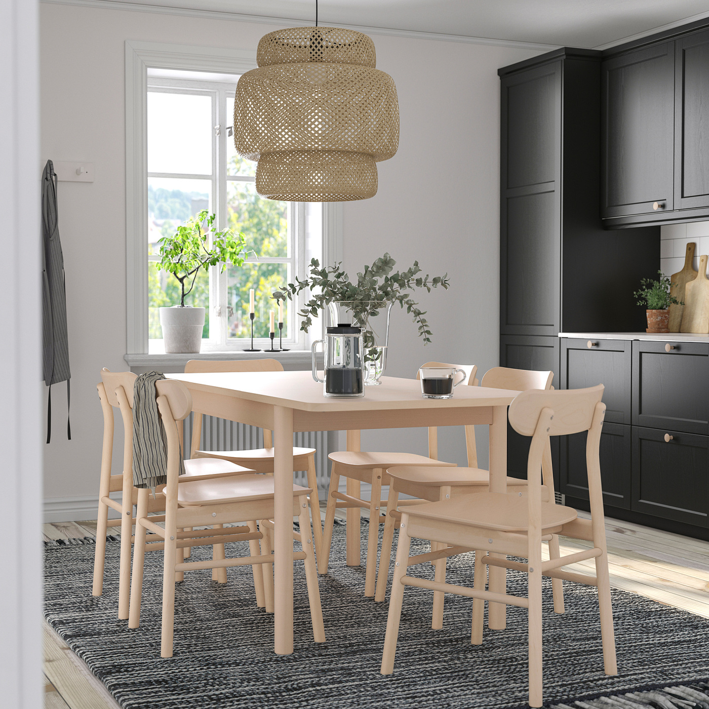 RÖNNINGE extendable table birch - IKEA