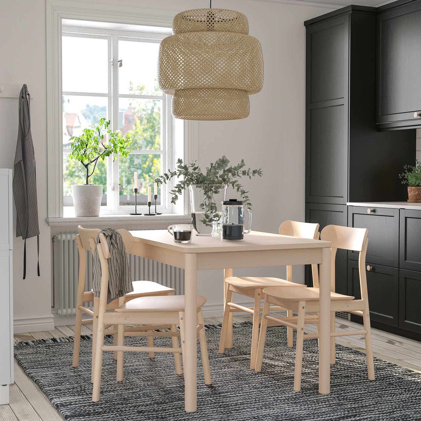 RÖNNINGE extendable table birch - IKEA