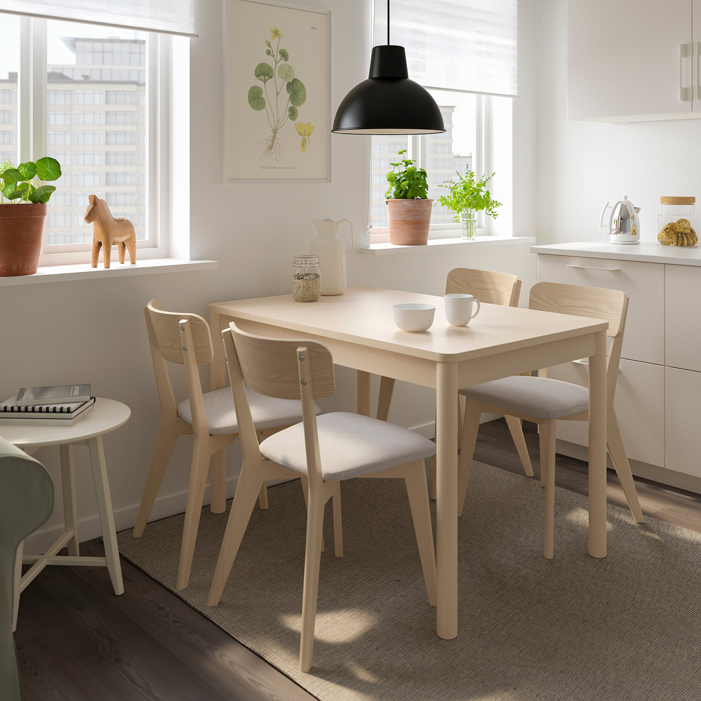 RÖNNINGE extendable table birch - IKEA