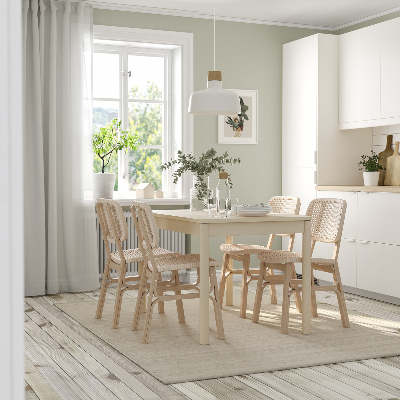 RÖNNINGE extendable table birch - IKEA