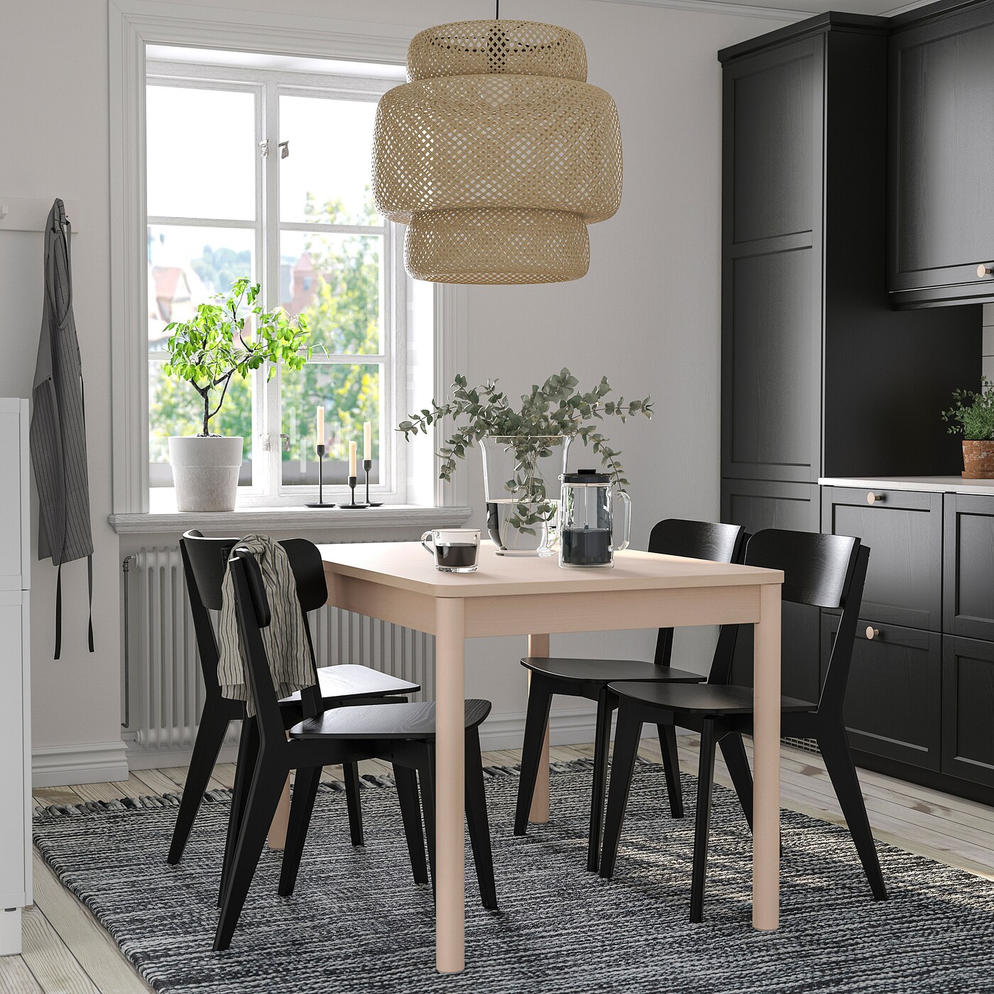 【トミー 】IKEA LISABO チェア×4 LISABO / LISABO table and 4 chairs, ash veneer/ash, 551