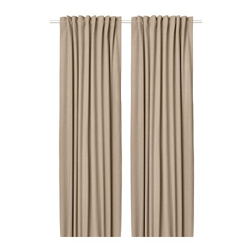 GINSTMOTT curtains, 1 pair beige/with eyelets - IKEA GINSTMOTT curtains, 1 pair beige/with eyelets - IKEA