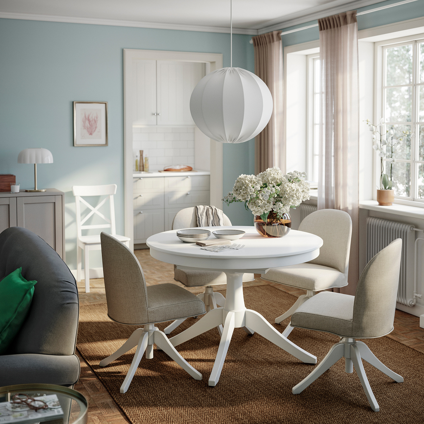 ROSENTORP extendable table white - IKEA