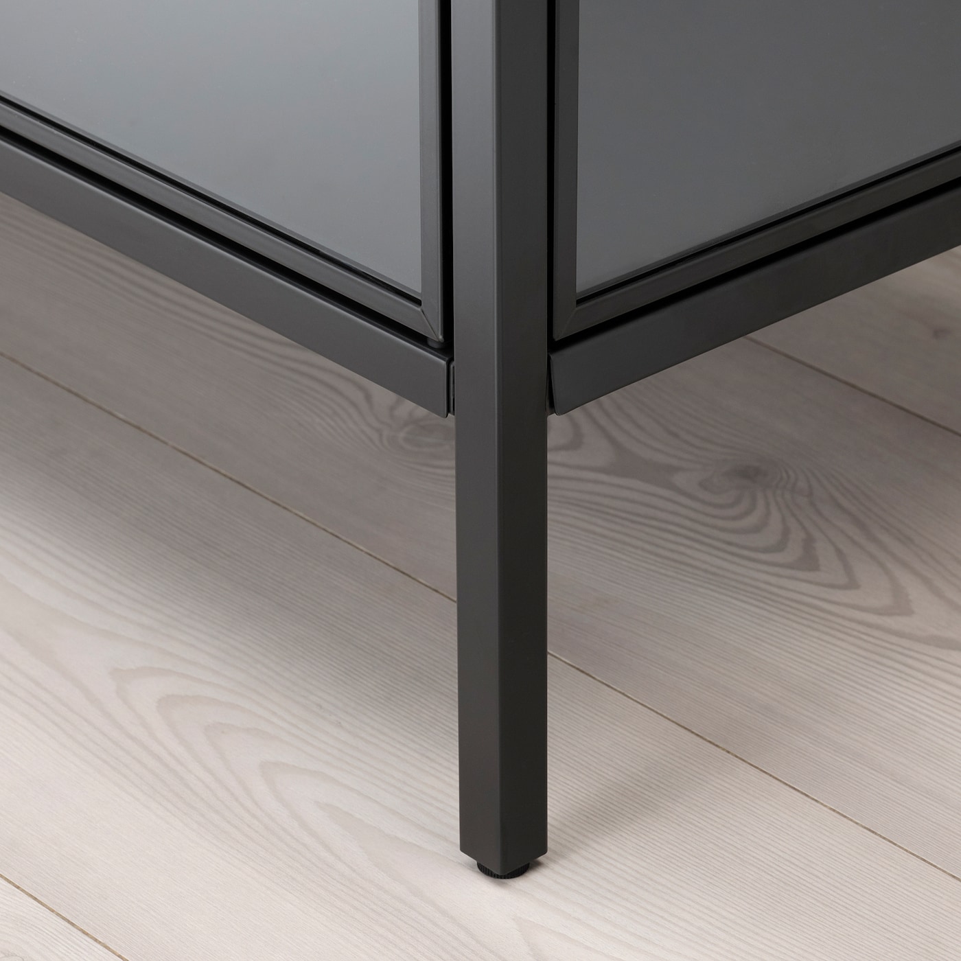 RUDSTA glass-door cabinet anthracite - IKEA