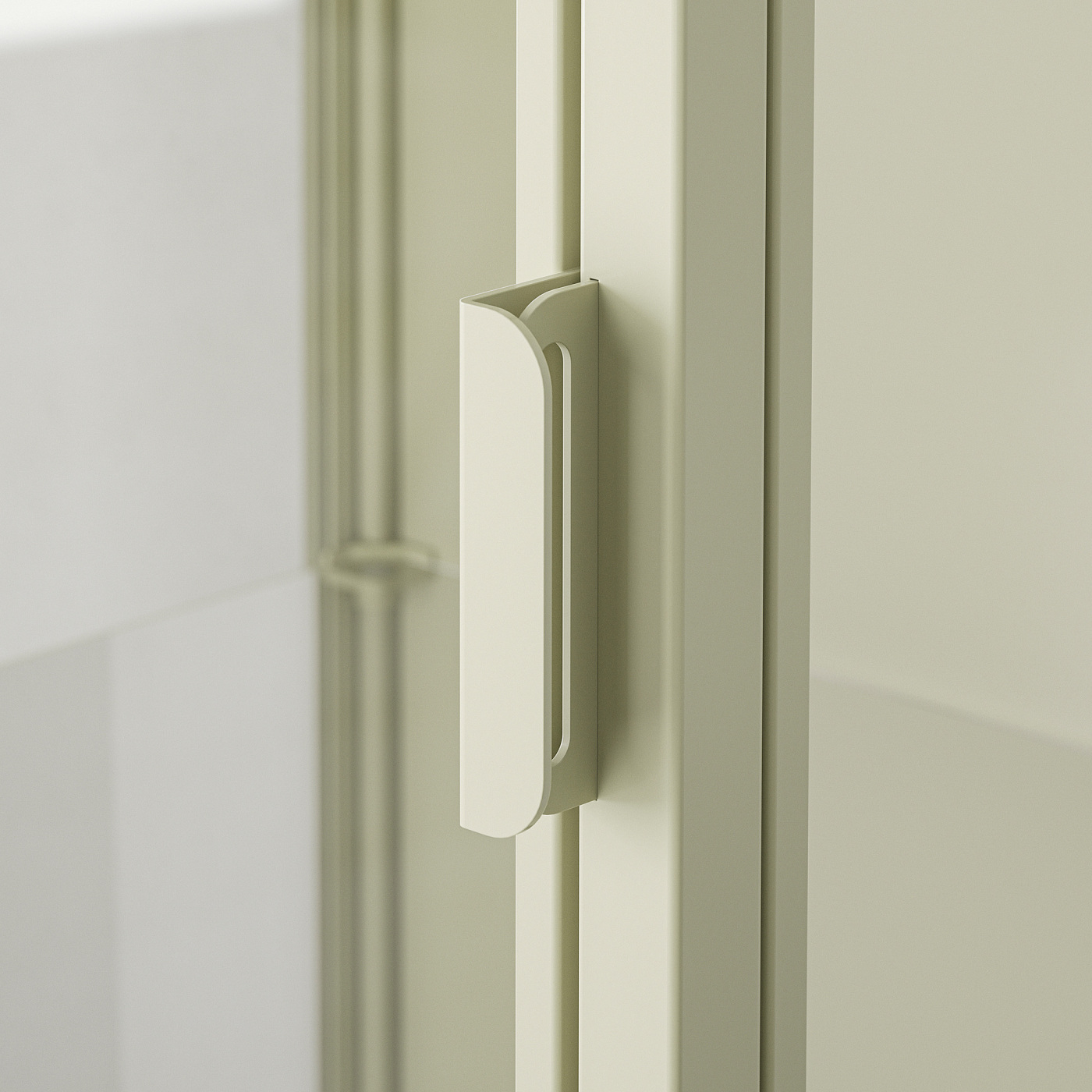 RUDSTA glass-door cabinet light green - IKEA