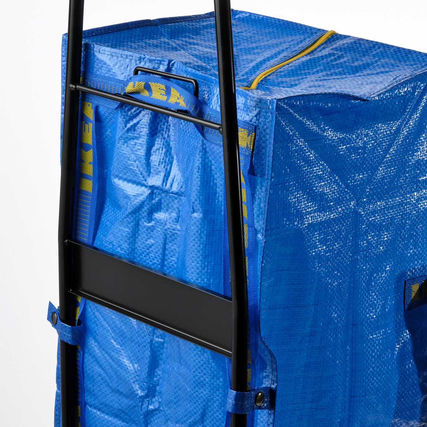 RULLEBÖR / FRAKTA trolley with trunk black/blue - IKEA