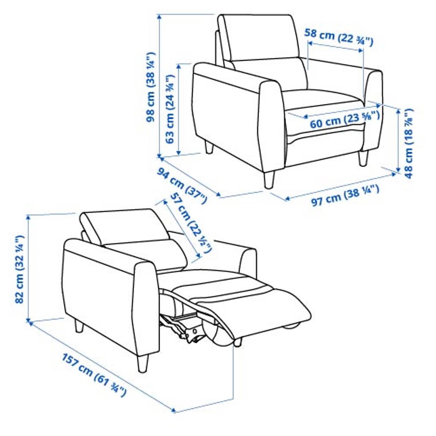 RULLERUM recliner, electric Grann/Bomstad golden-brown - IKEA