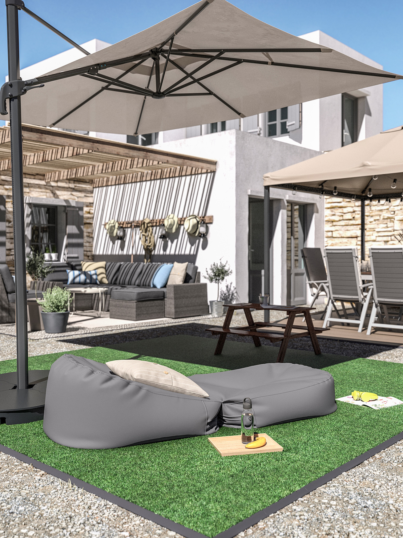 RUNNEN floor decking, outdoor artificial grass - IKEA