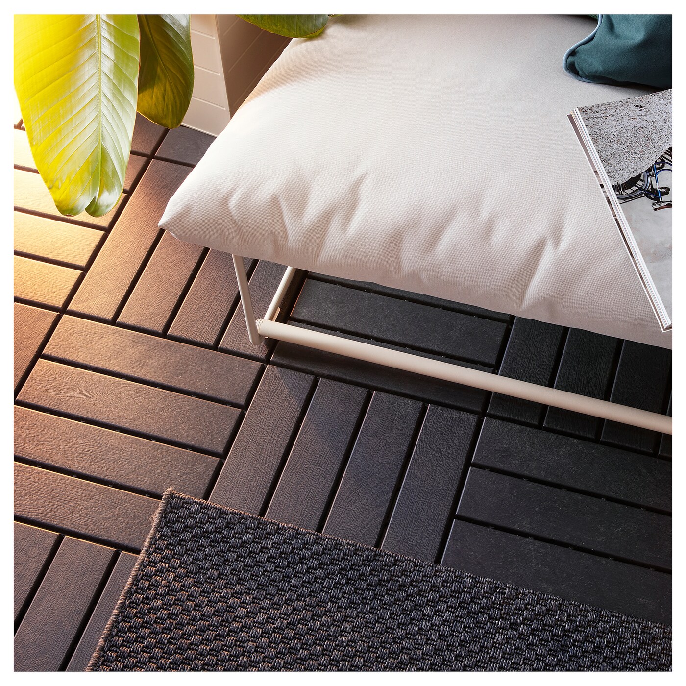 RUNNEN floor decking, outdoor dark grey - IKEA