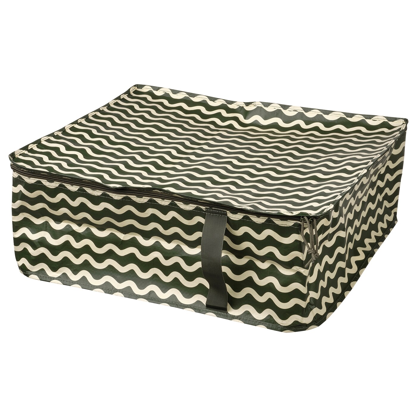 SÄCKKÄRRA storage case off-white/green - IKEA