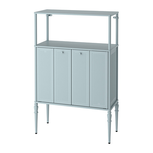 SYVDE cabinet with glass doors white - IKEA