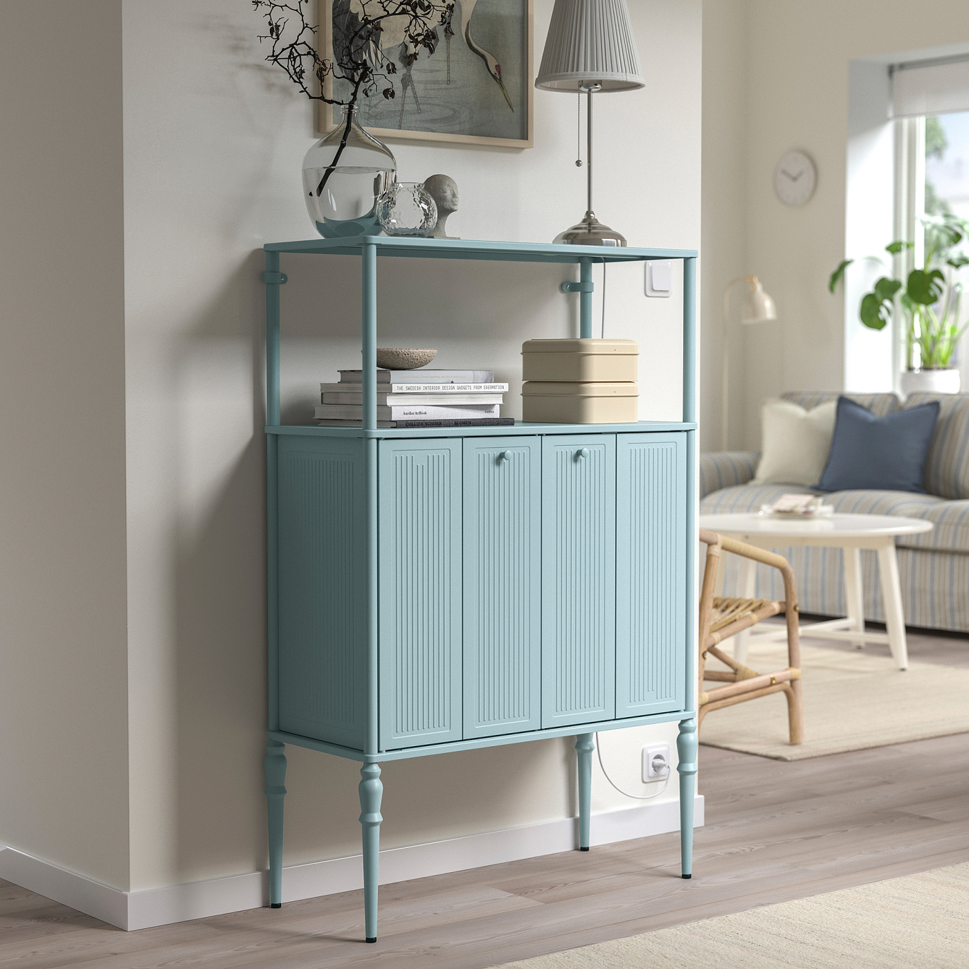 SÅGMÄSTARE cabinet light grey-blue - IKEA