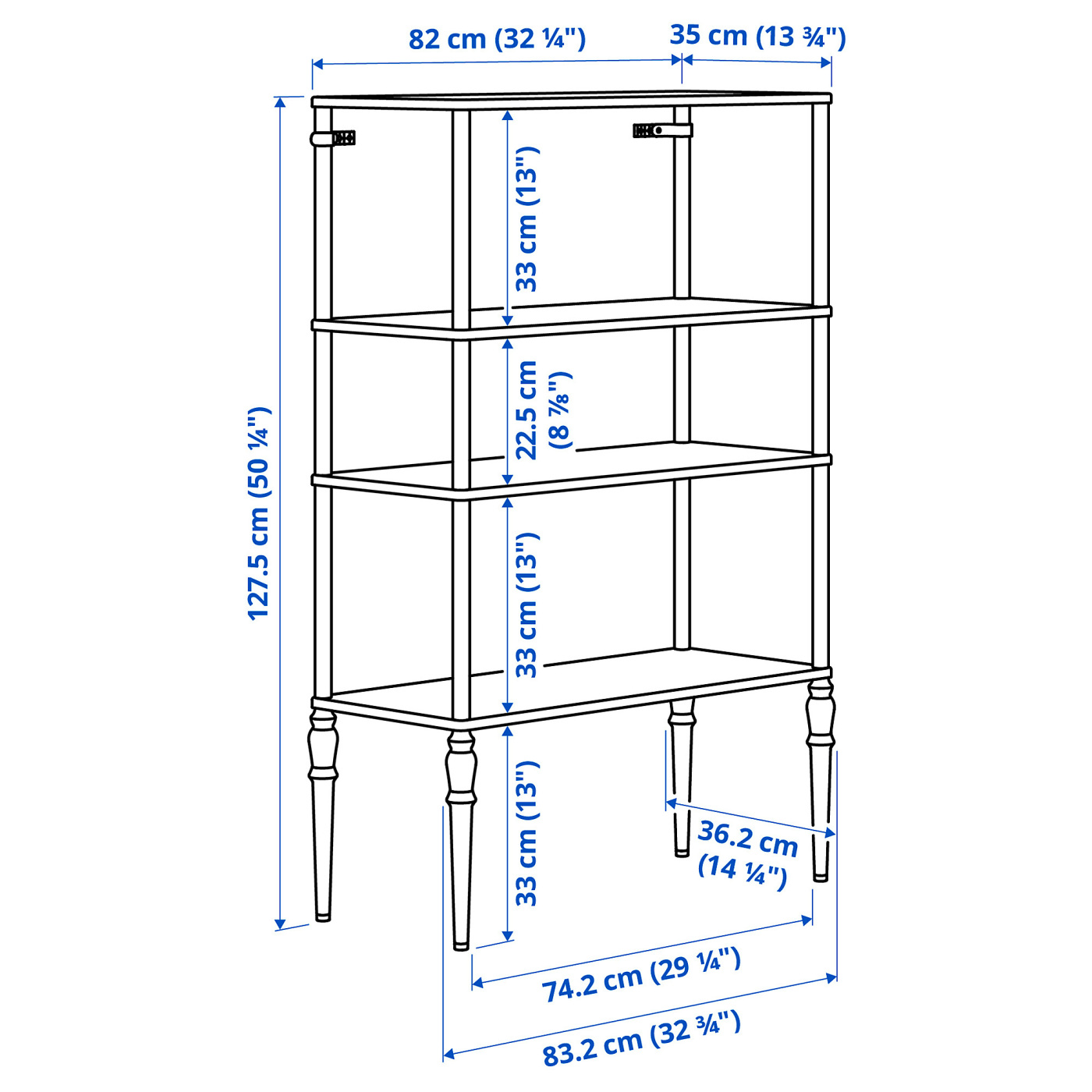 SÅGMÄSTARE shelving unit light grey-blue - IKEA