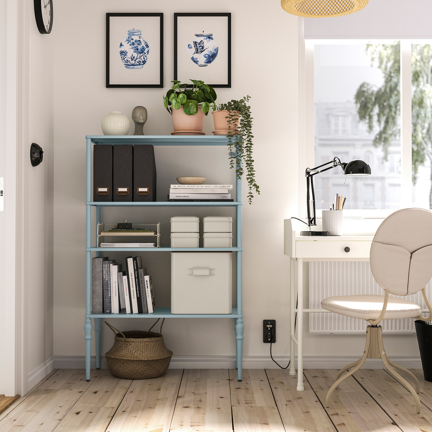 SÅGMÄSTARE shelving unit light grey-blue - IKEA
