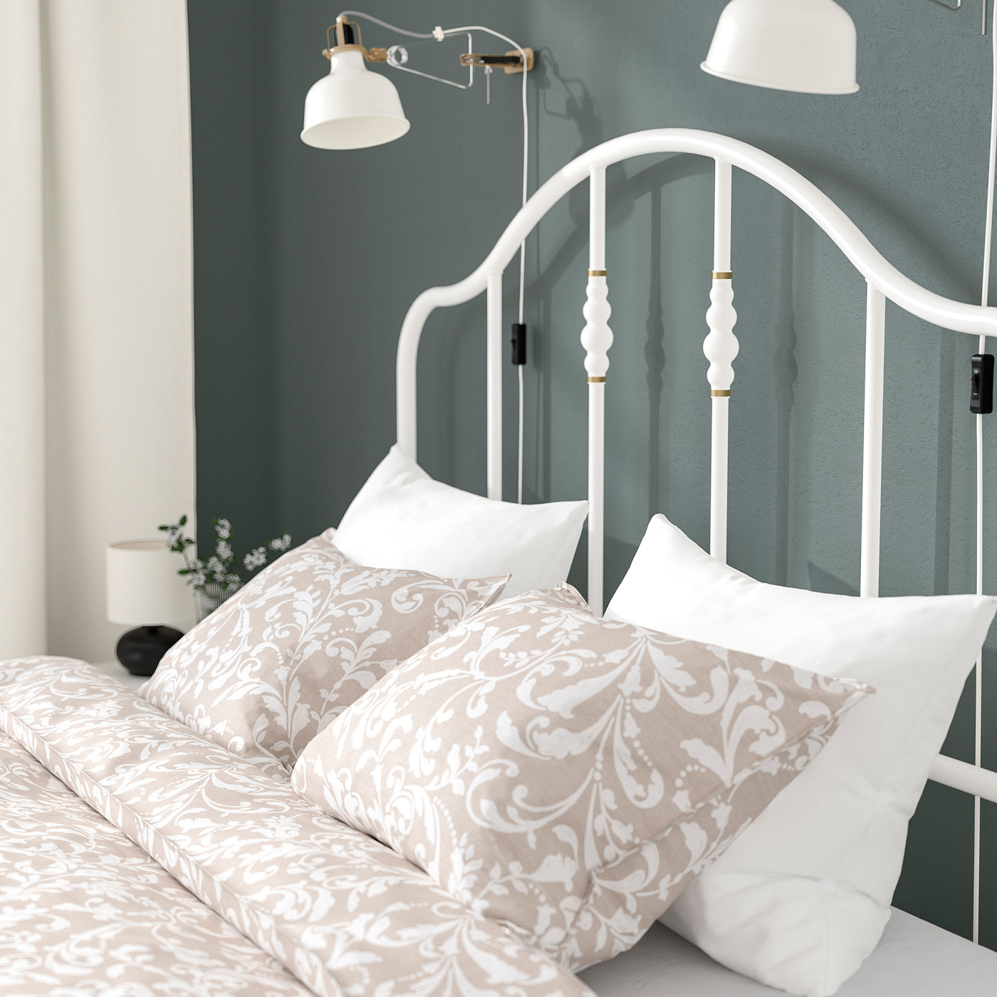 SAGSTUA bed frame white/Luröy - IKEA