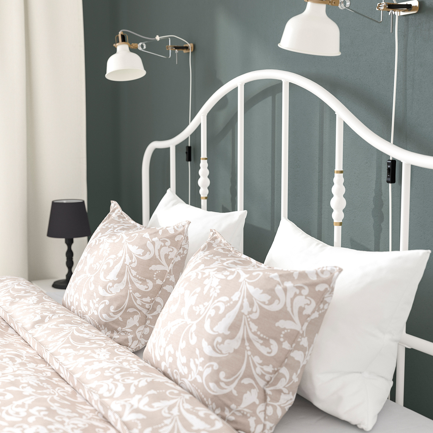 SAGSTUA bed frame white/Luröy - IKEA