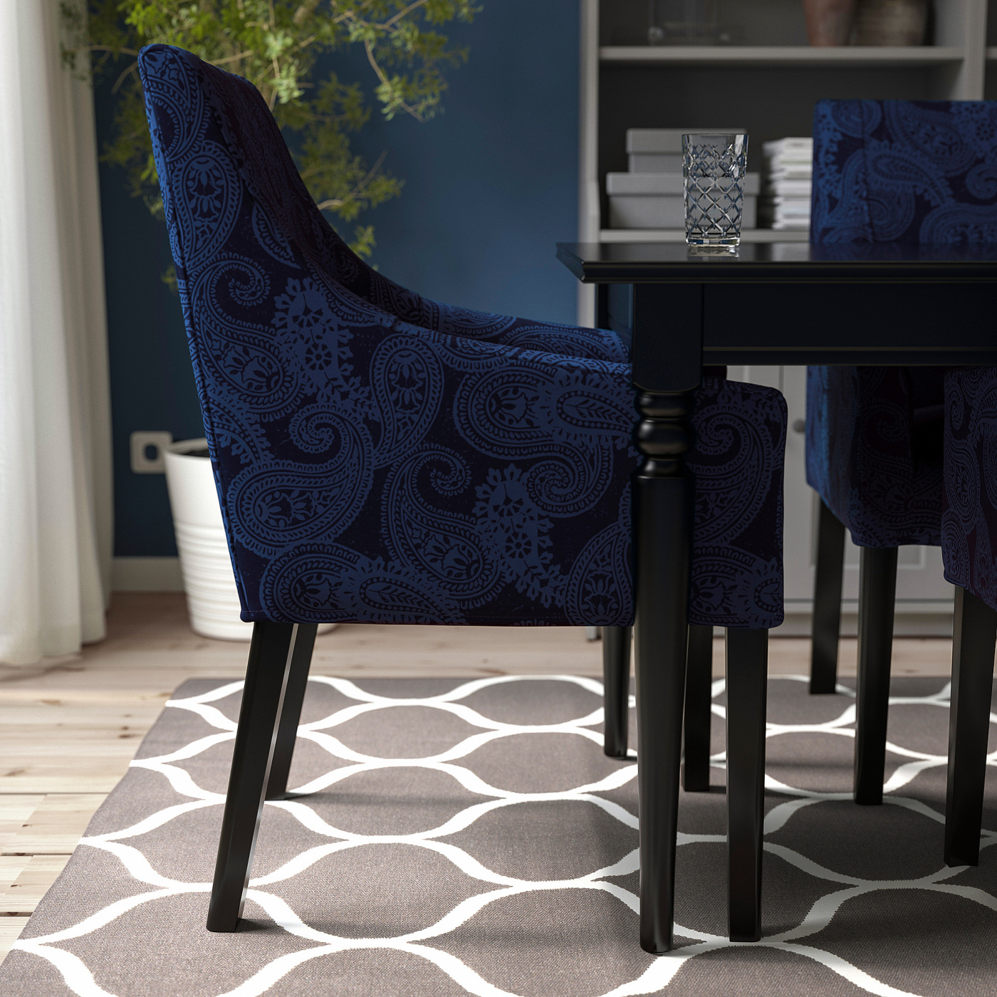 SAKARIAS chair with armrests black/Kvillsfors - IKEA