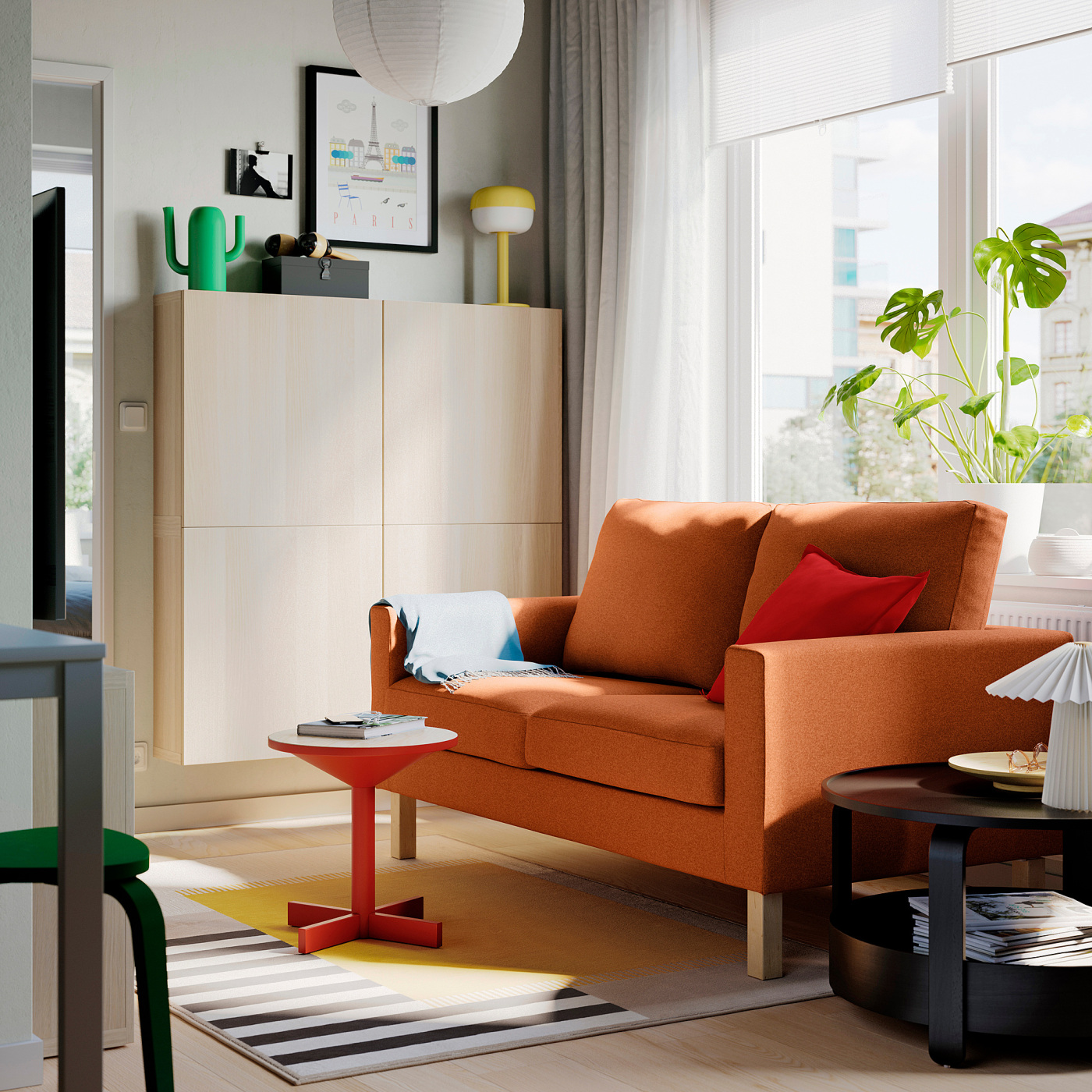 SALTSJÖBADEN 2-seat sofa Tonerud red-brown - IKEA