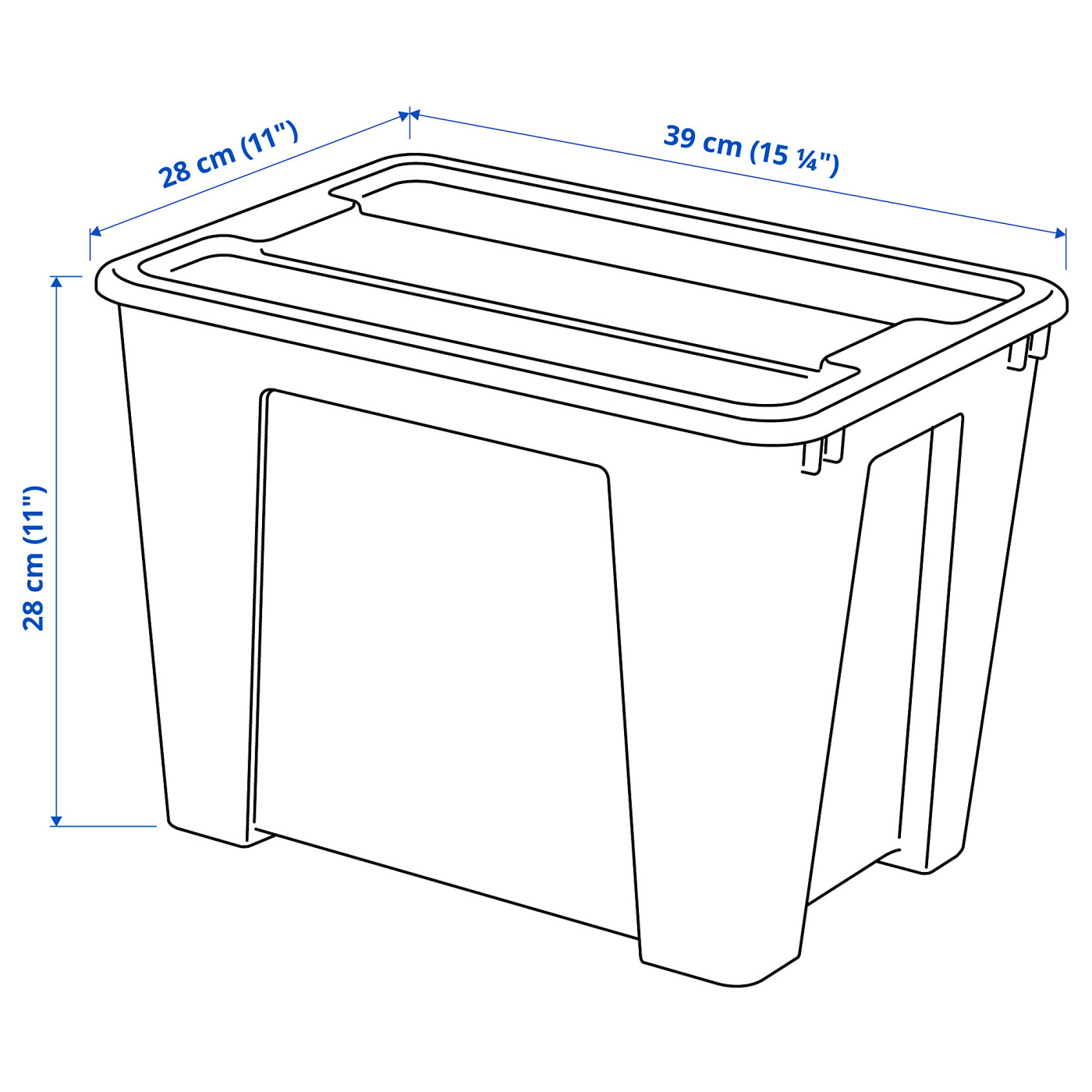 Samila Box SAMLA box with lid transparent - IKEA
