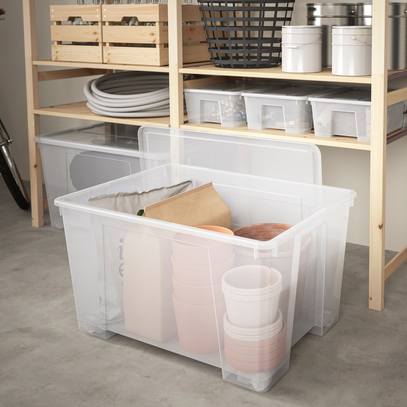 SAMLA box with lid transparent - IKEA