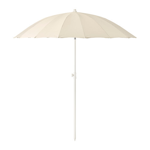 SVALÖN parasol, hanging light grey-beige - IKEA