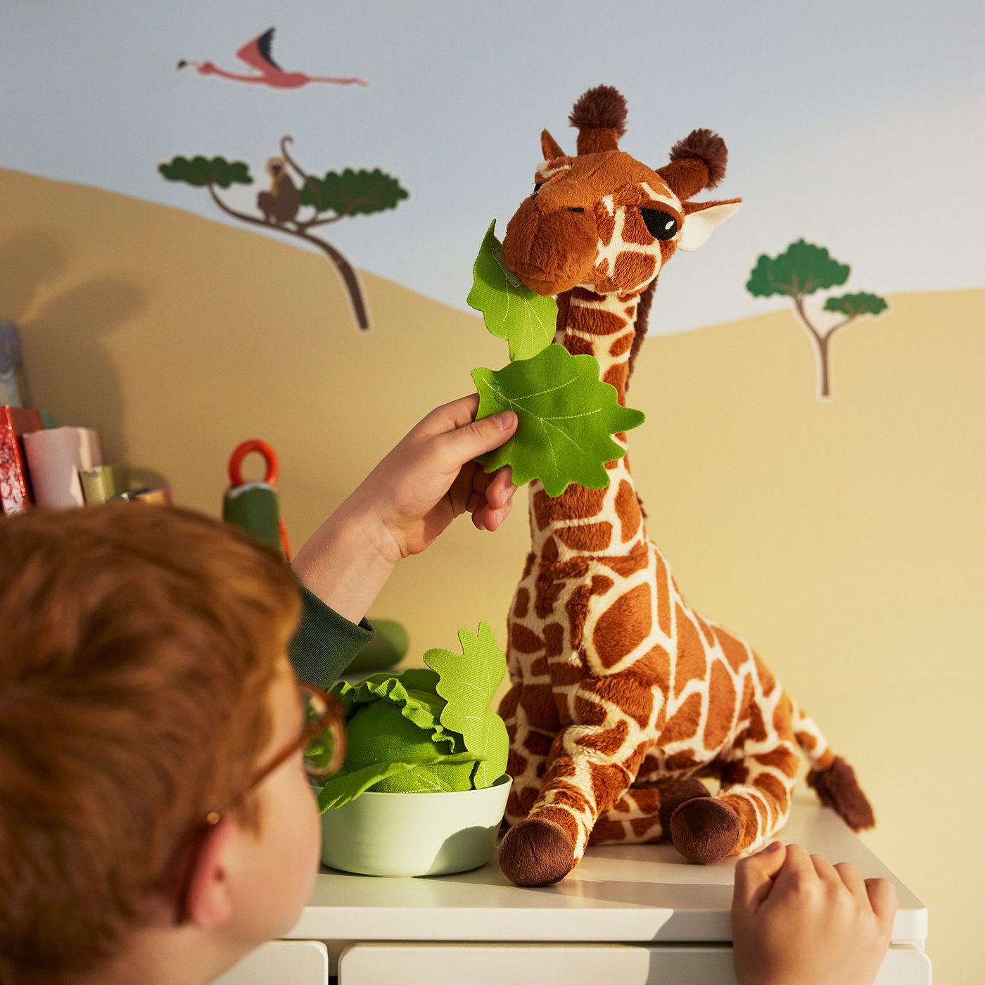 SANDLÖPARE soft toy giraffe calf/brown - IKEA