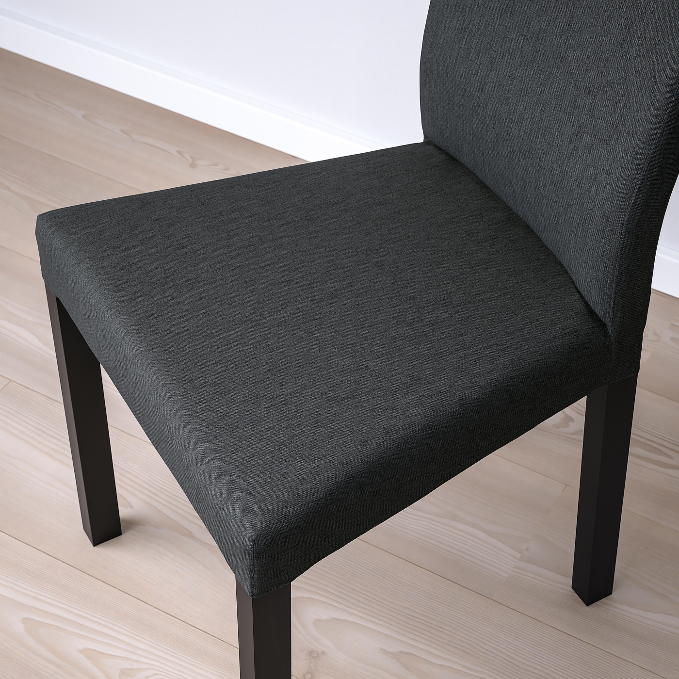 SANDSBERG / KÄTTIL table and 4 chairs black/Knisa dark grey - IKEA