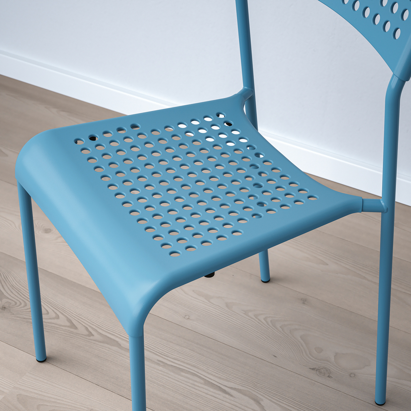 SANDSBERG table and 4 chairs black black/blue - IKEA
