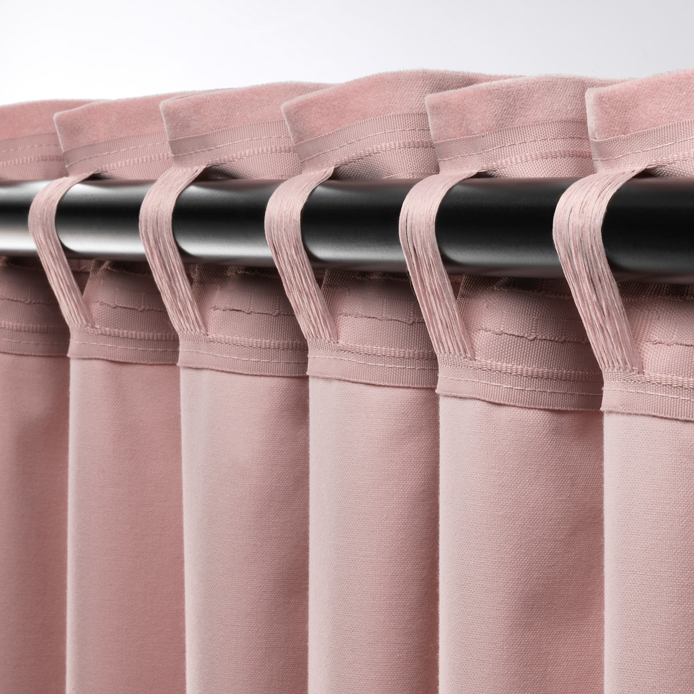 SANELA room darkening curtains, 1 pair light pink - IKEA