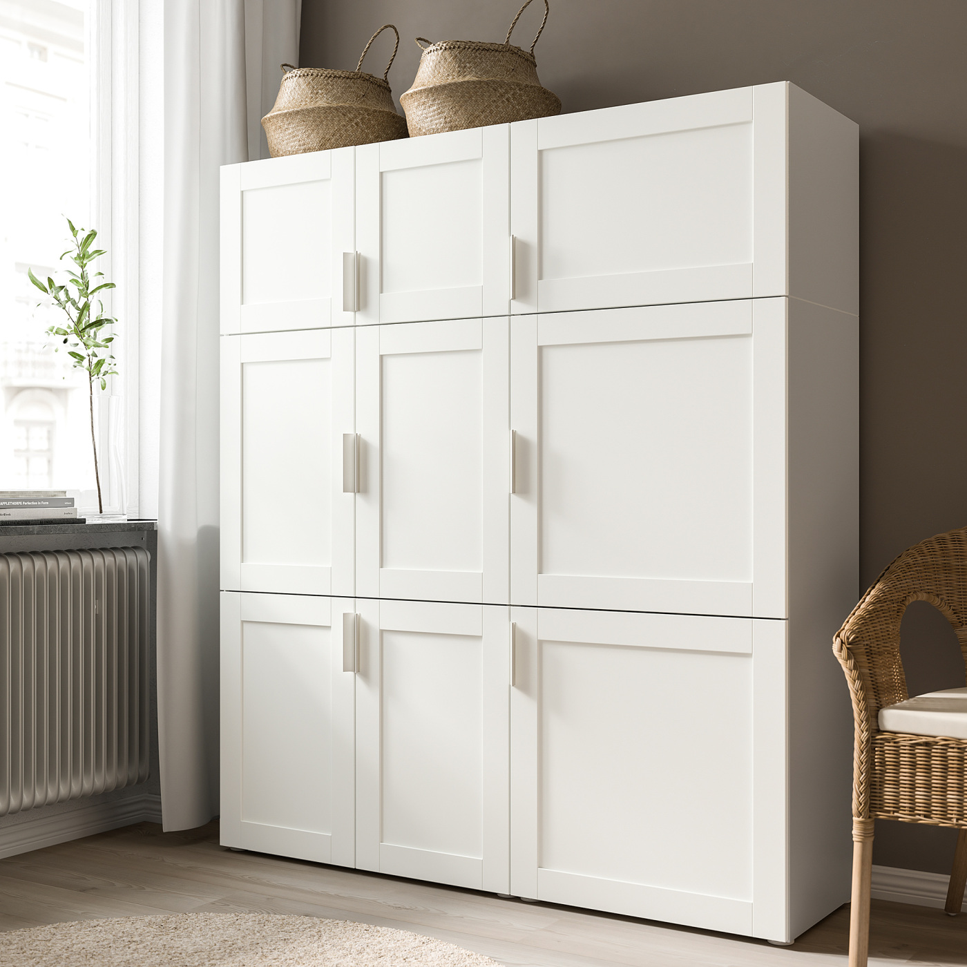 IKEA 2脚目 SANNIDAL door with hinges white - IKEA