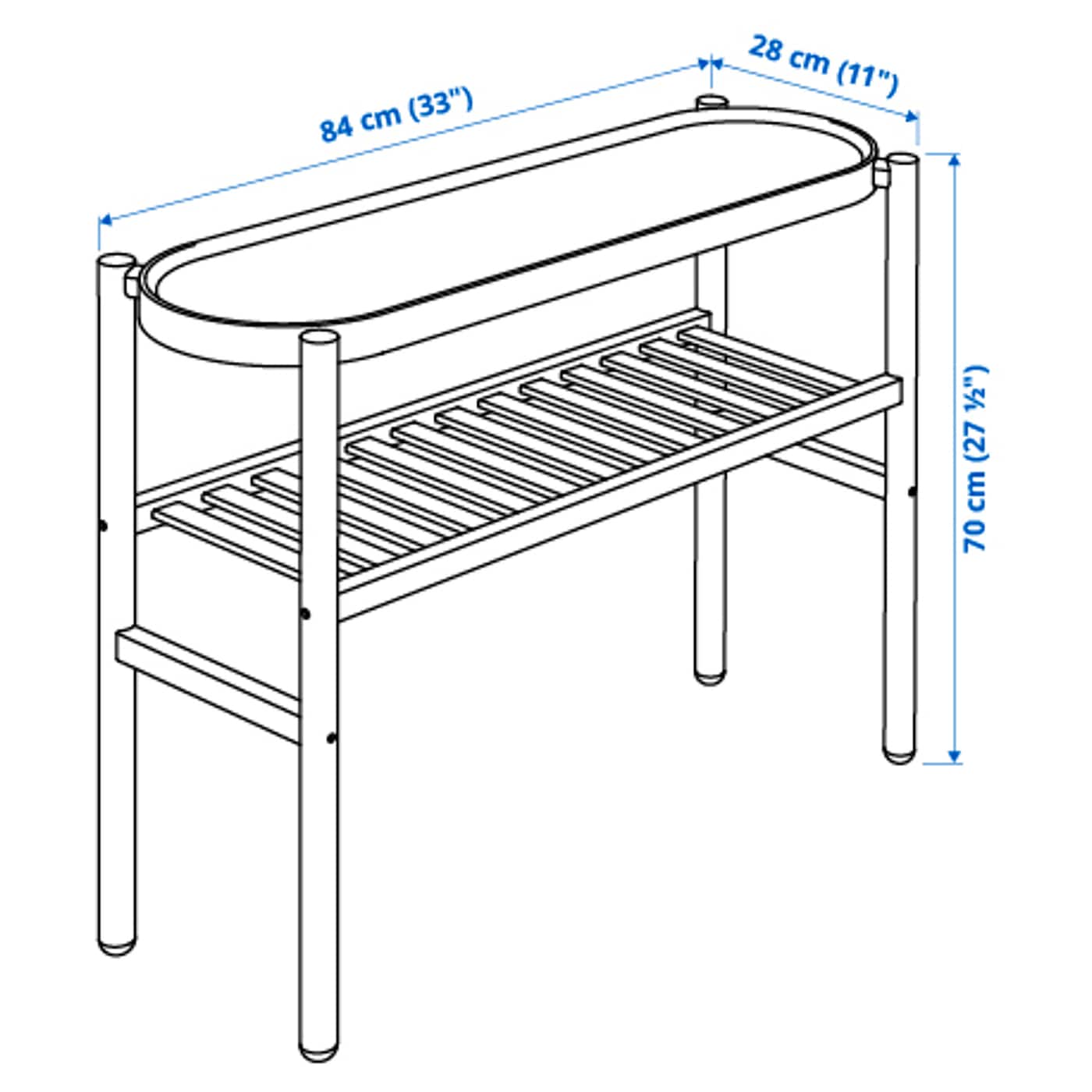 Amazon.com: Ikea SATSUMAS plant stand, 70 cm, bamboo/white
