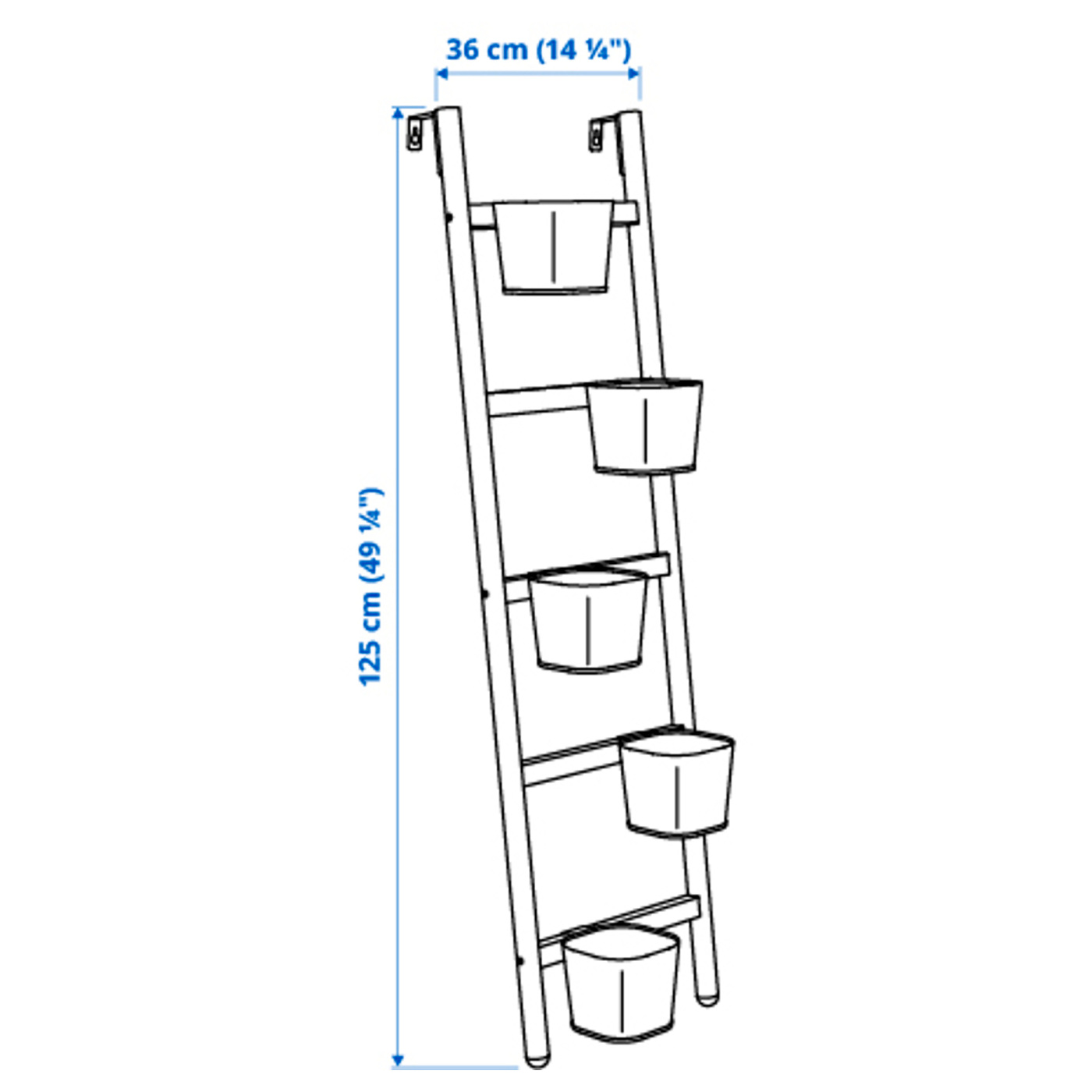 SATSUMAS plant stand with 5 plant pots bamboo/white - IKEA