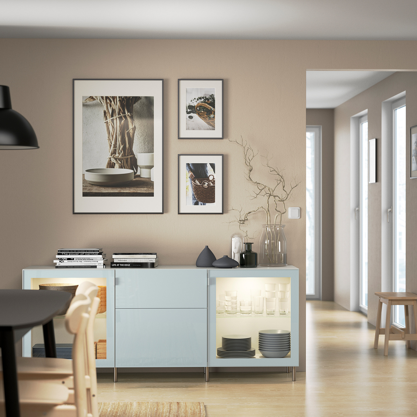 SELSVIKEN door/drawer front high-gloss light grey-blue - IKEA